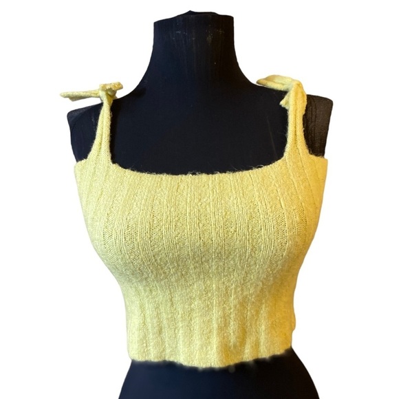 🤍 Hazel Moon Yellow Crop Top Tank XS - Picture 4 of 14